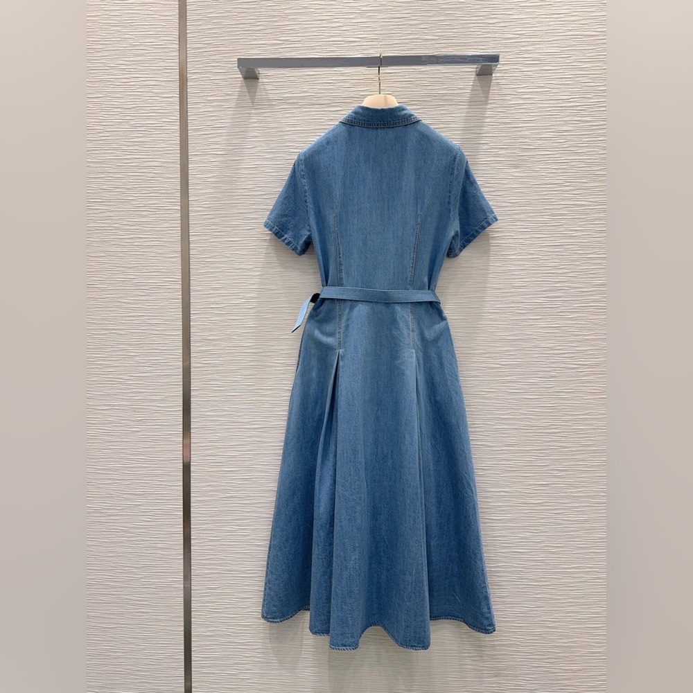 Miu Miu light blue denim dress - Picture 2 of 7